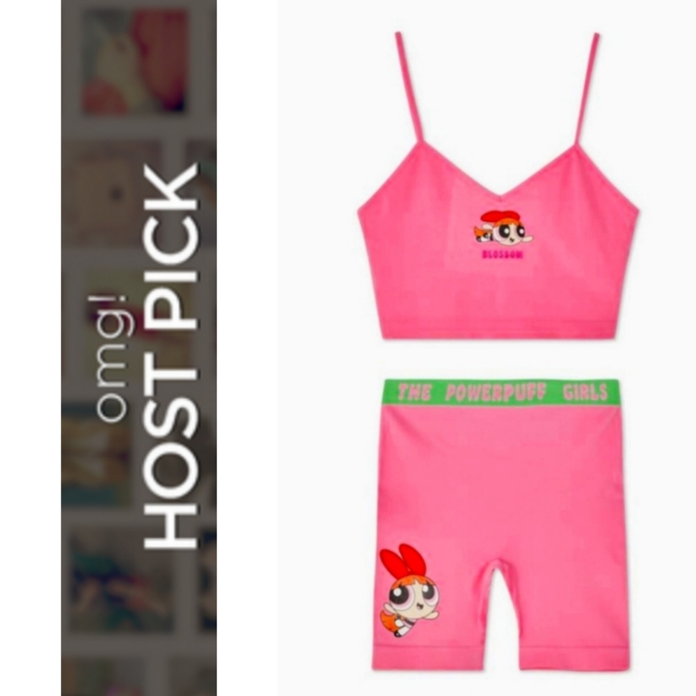 HOST PICK Barbiecore 2pc The Powerpuff Girls Shorts & Tank Top Set (Blossom)
